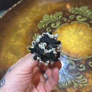 Betsey Pearl and ribbon ring